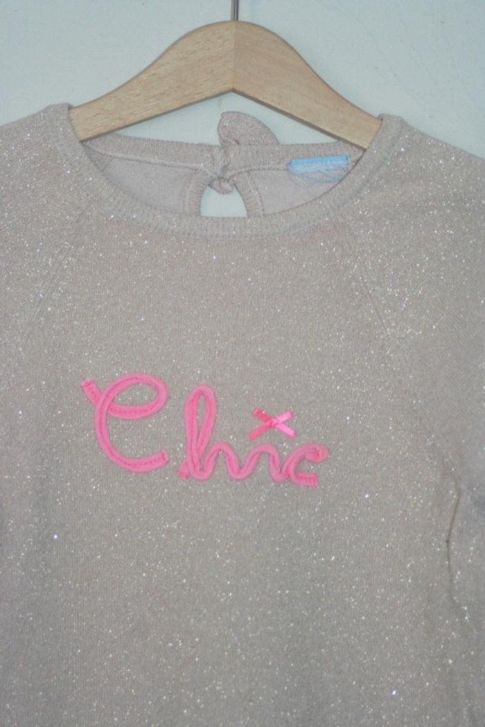 Pull léger rose pailleté 6 ans - photo numéro 2