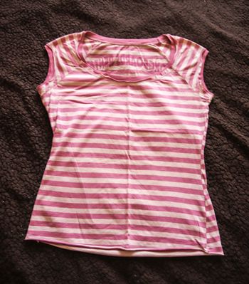 T-shirt marinière rose Bershka