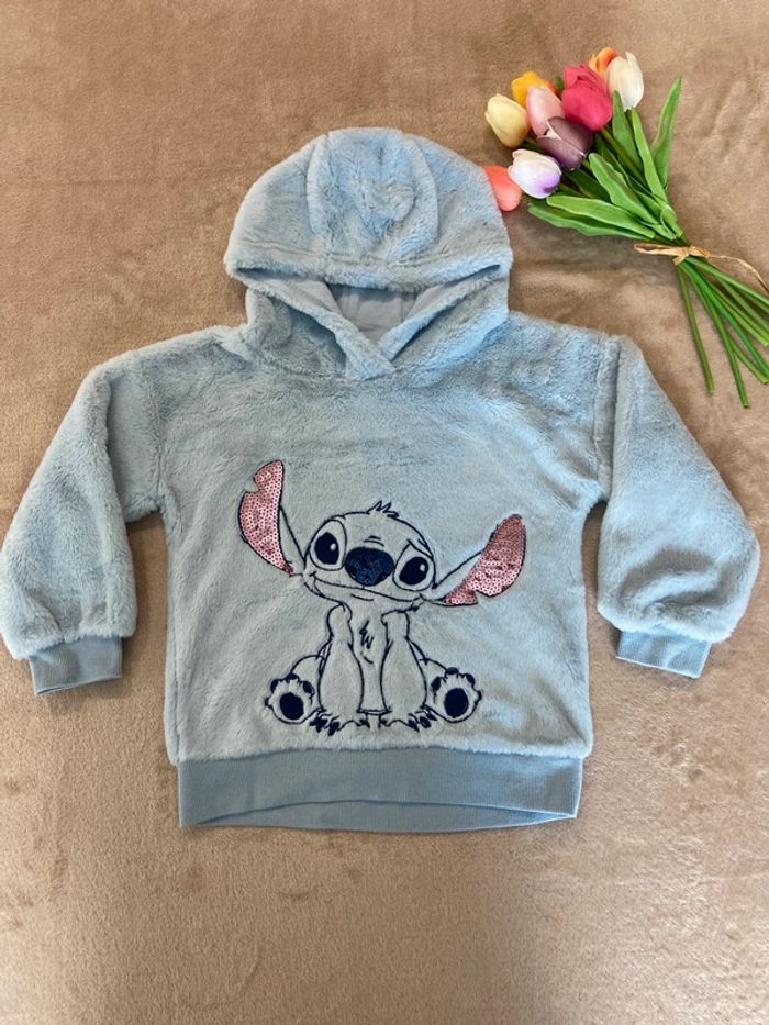 Pull à capuche tout doux Stitch fille 4-5 ans