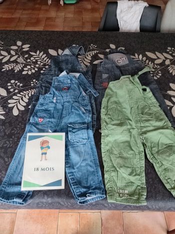 Lot salopettes 18 mois