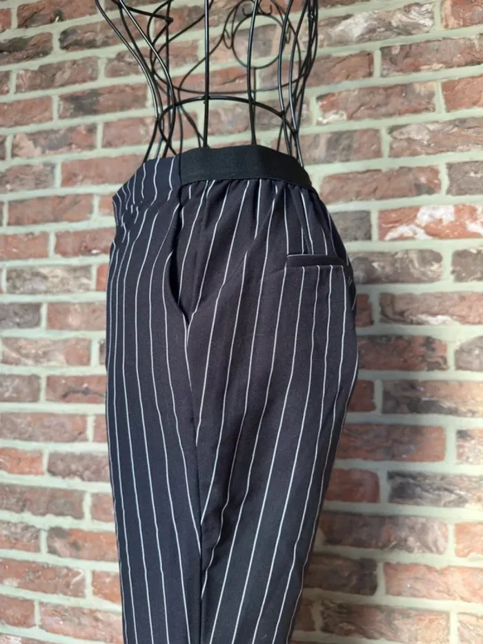 Pantalon droit ligne noir et blanc Lefties Taille XS / 34 - photo numéro 7