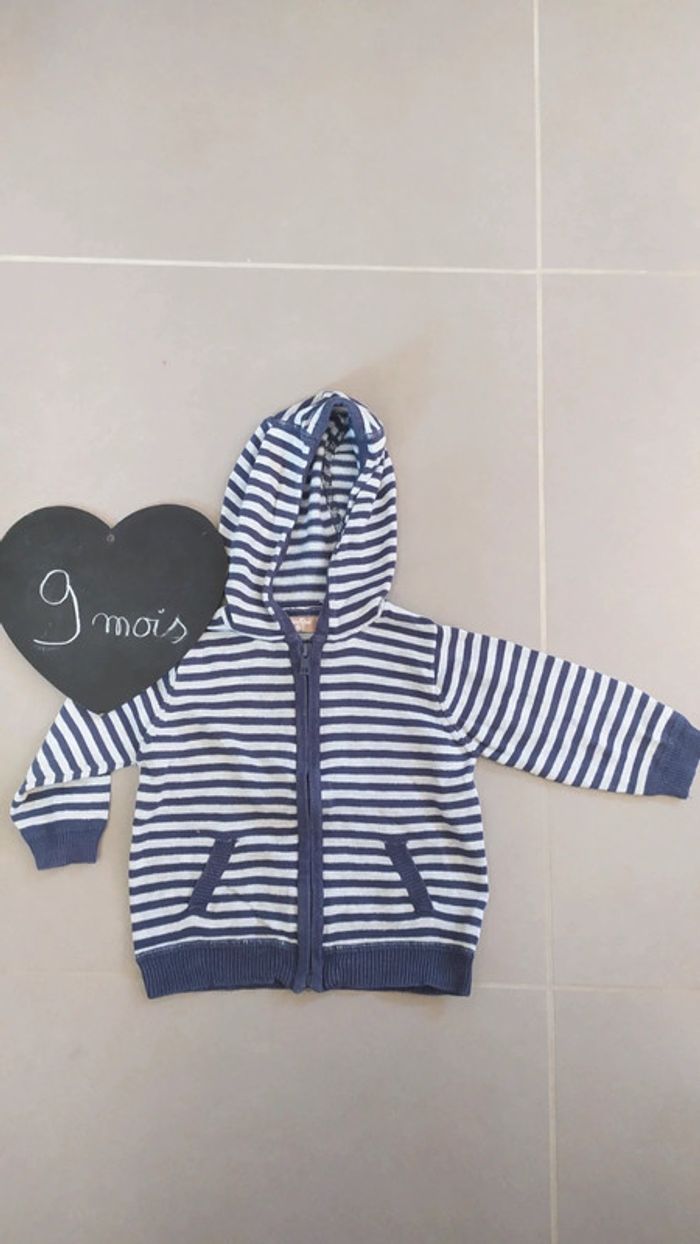 Gilet rayé zippé