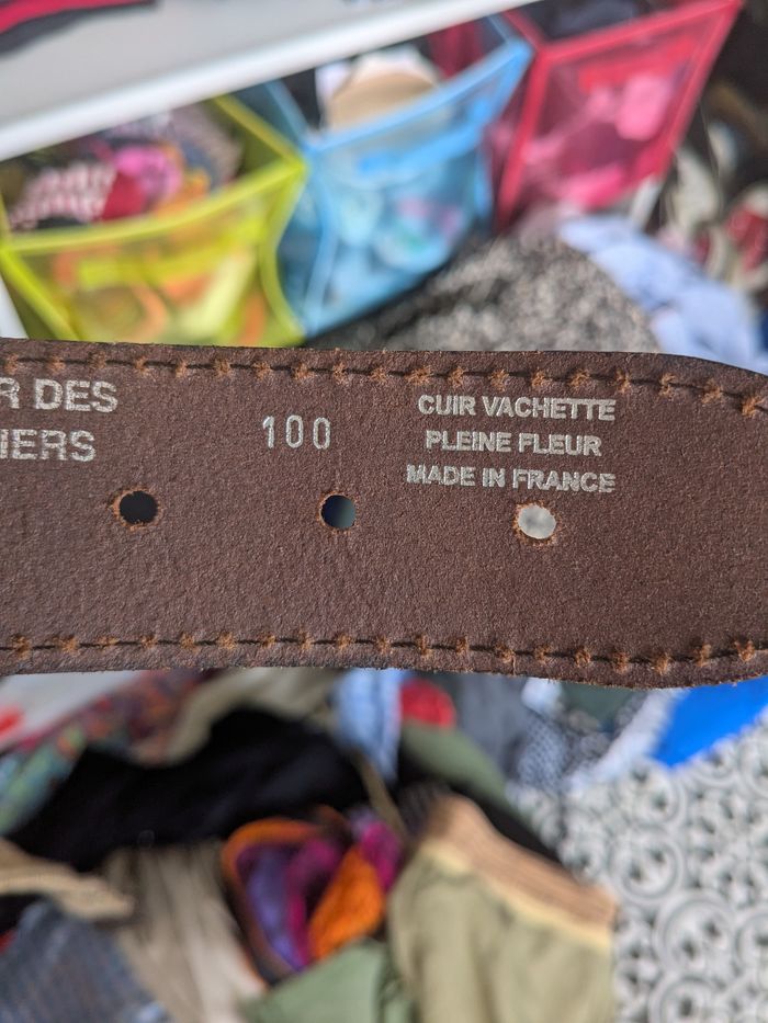Ceinture cuir et corde vintage - photo numéro 4