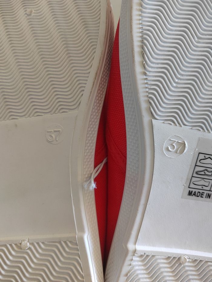 Baskets en toile rouge femme taille 37 - photo numéro 9