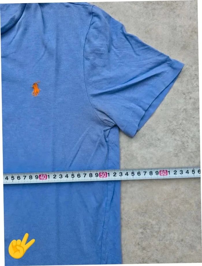 T-shirt Ralph Lauren M coupe col rond bleu Homme Men tee14b - photo numéro 6