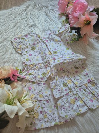 Robe blanche à fleurs – Gémo – 24 mois
