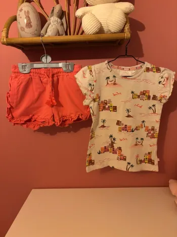 Ensemble jubel palmiers short + t-shirt 110/116
