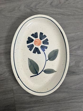 Plat chardon bleu marguerite Longchamp Vintage