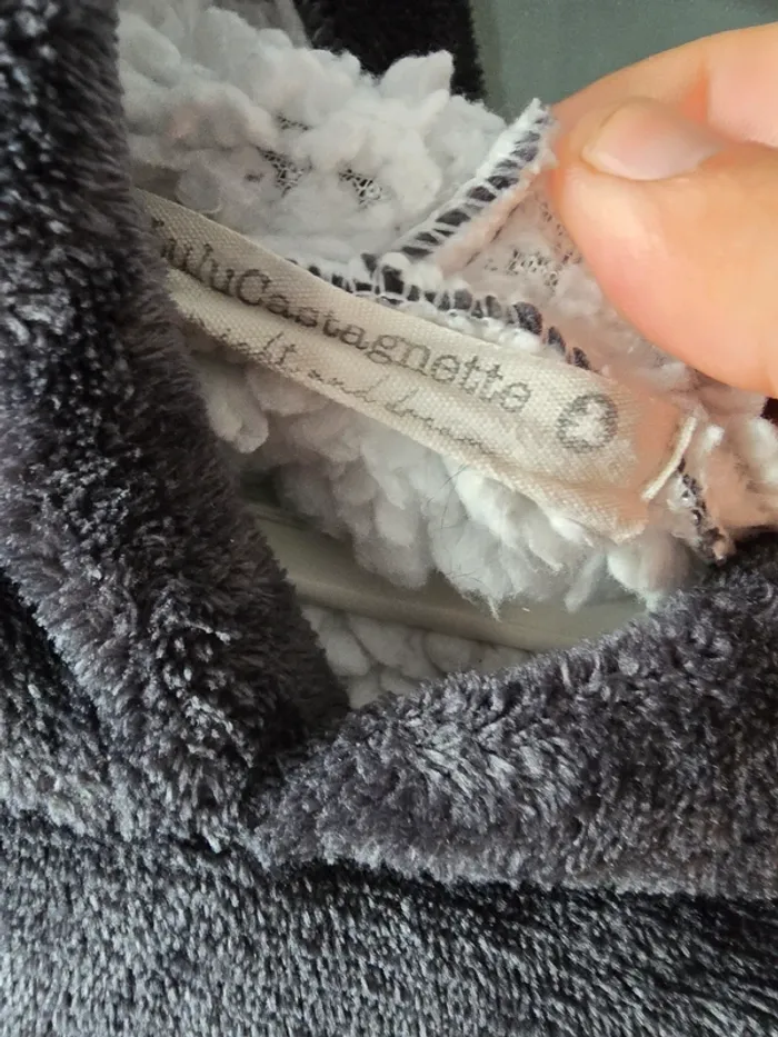 Pull à capuche polaire gris foncé Lulu Castagnette – Taille unique - photo numéro 3