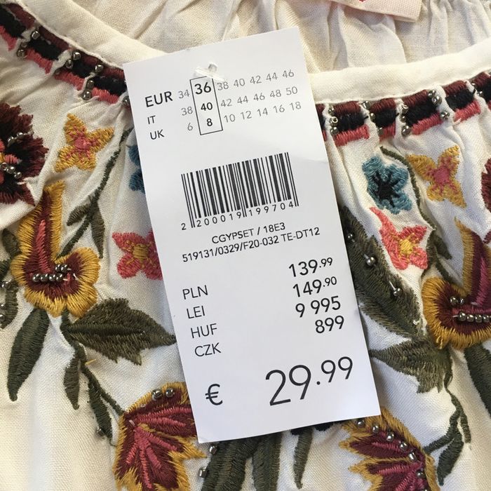 Blouse écrue broderie 🌼 Camaïeu 🌼 38 - photo numéro 3