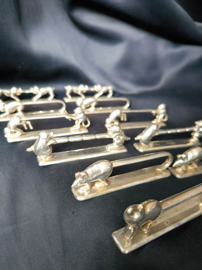 Porte couteaux Art Deco 12 animaux - Orfèvrerie Frionnet François - photo numéro 3