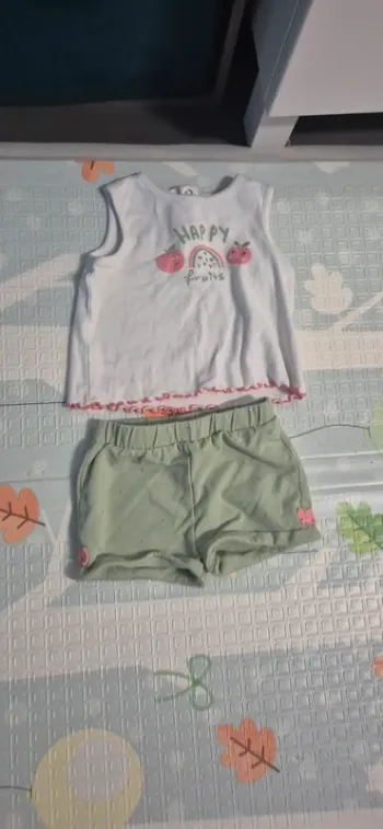 Ensemble débardeur et short fille