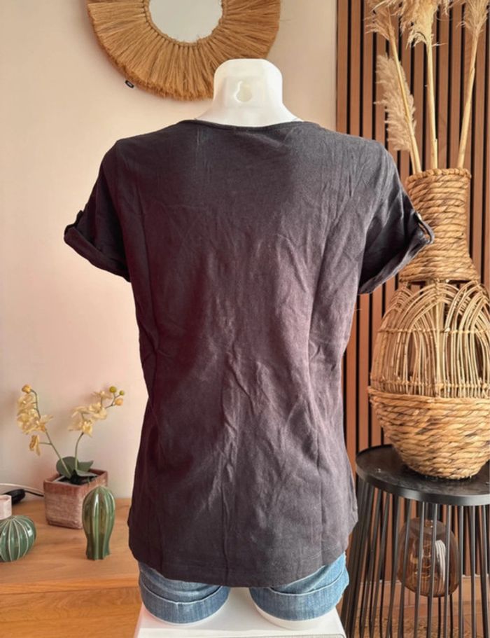 T-shirt manches courtes marron - photo numéro 6