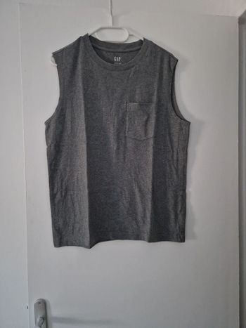 Débardeur marcel homme gris été 100% coton Taille XS TBE gap