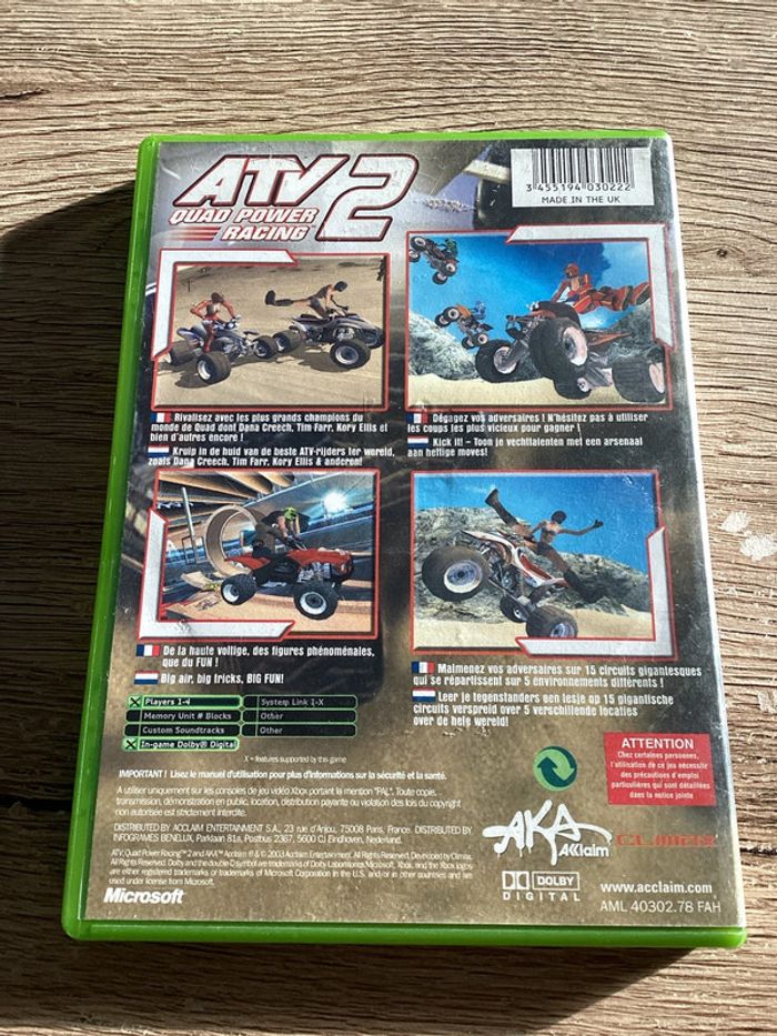 jeu ATV 2 quad power racing complet Xbox première génération Microsoft - photo numéro 2
