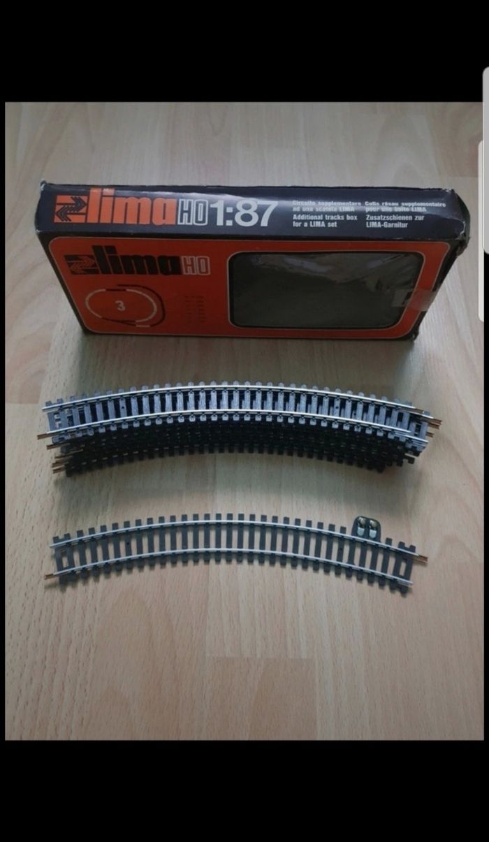 lima HO 1:87 : Lot de 10 rails courbes complémentaires - Boîte 3 - Référence 4053