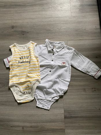 Lot 2 bodys taille 12 mois