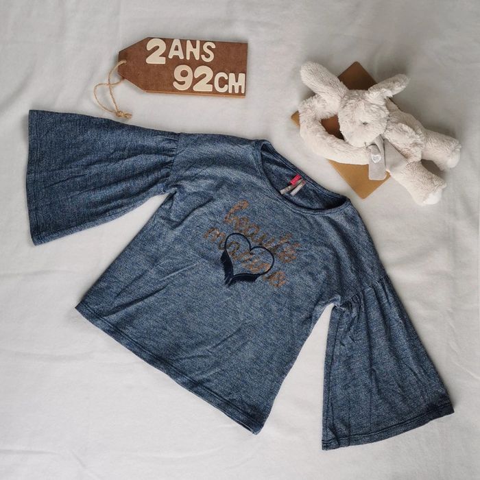 Tee-shirt 👣 manches évasées, orchestra, 2 ans