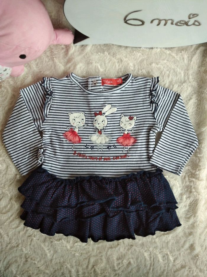 Robe manches longues Fille 6 mois 3 petits tours et s'en vont danseuses Tissaia - photo numéro 2