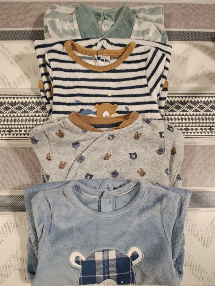 Pyjama bébé garçon 3 mois lot de 4 Obaïbi - photo numéro 3