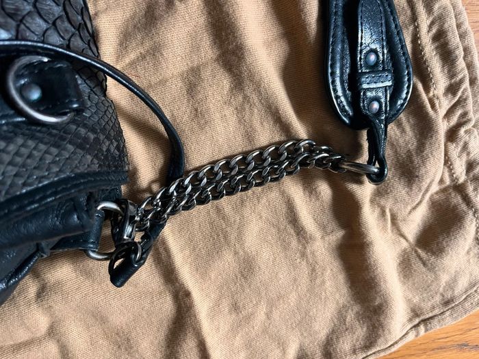 Sac Abaco cuir et python - photo numéro 8