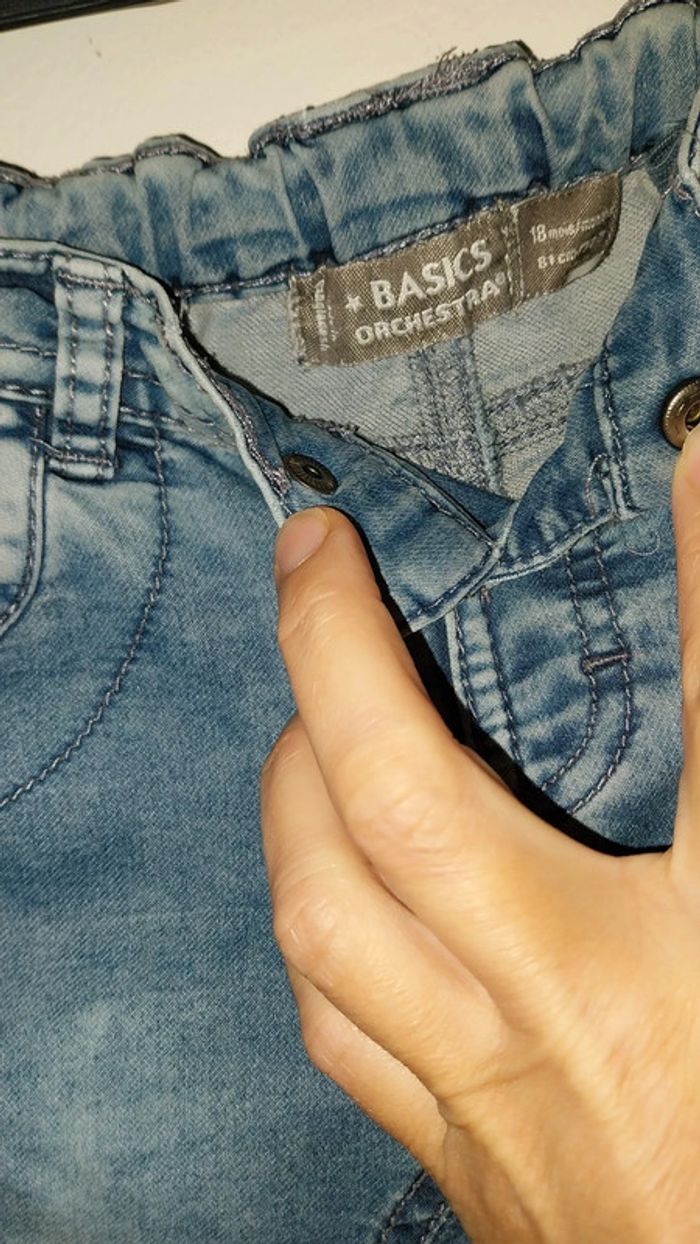 Jean slim/ skinny Orchestra 18 mois Bleu délavé excellent état - photo numéro 3