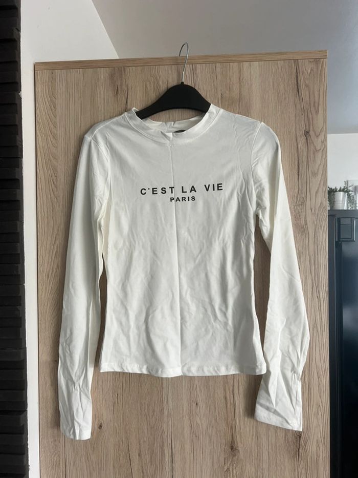 T shirt manches longues a mot