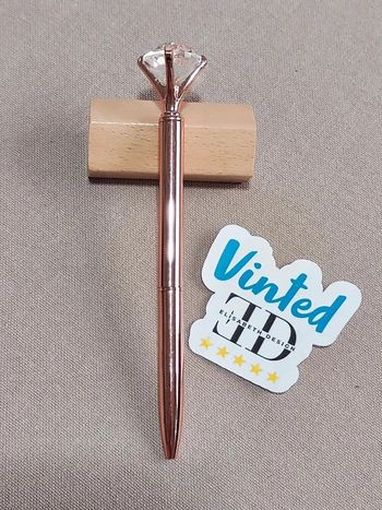 Stylo bic en métal avec diamant