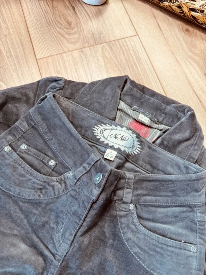 Taille 8 ans veste fille No no gris * chic * 🌸 - photo numéro 8
