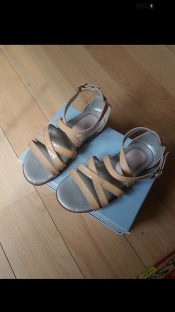 Sandales beige rosé Twinpass 26