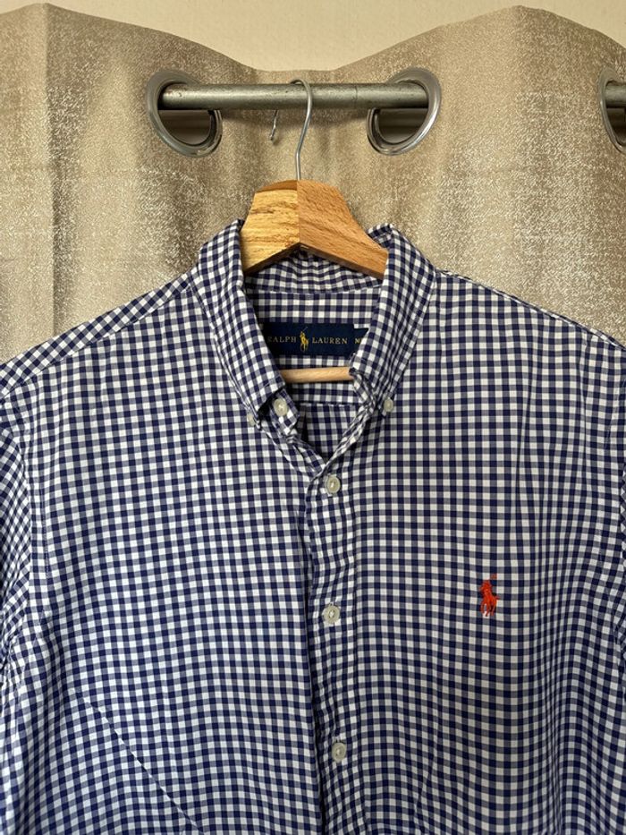 Chemise Ralph Lauren homme – à carreaux bleus – Taille M – Très bon état - photo numéro 4