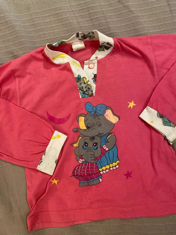 Pyjama 2 pièces fille 3 ans a 4 ans éléphants short - photo numéro 4