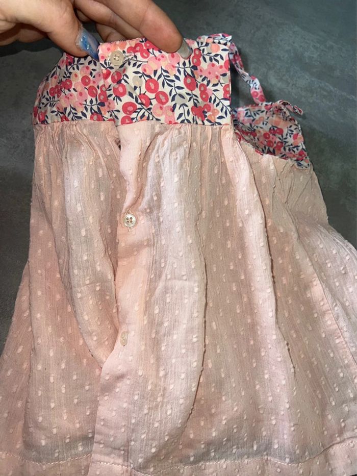 Ensemble plumetis 12 18 mois robe pince légère été liberty Wiltshire mois de senteur Lola palacios - photo numéro 4