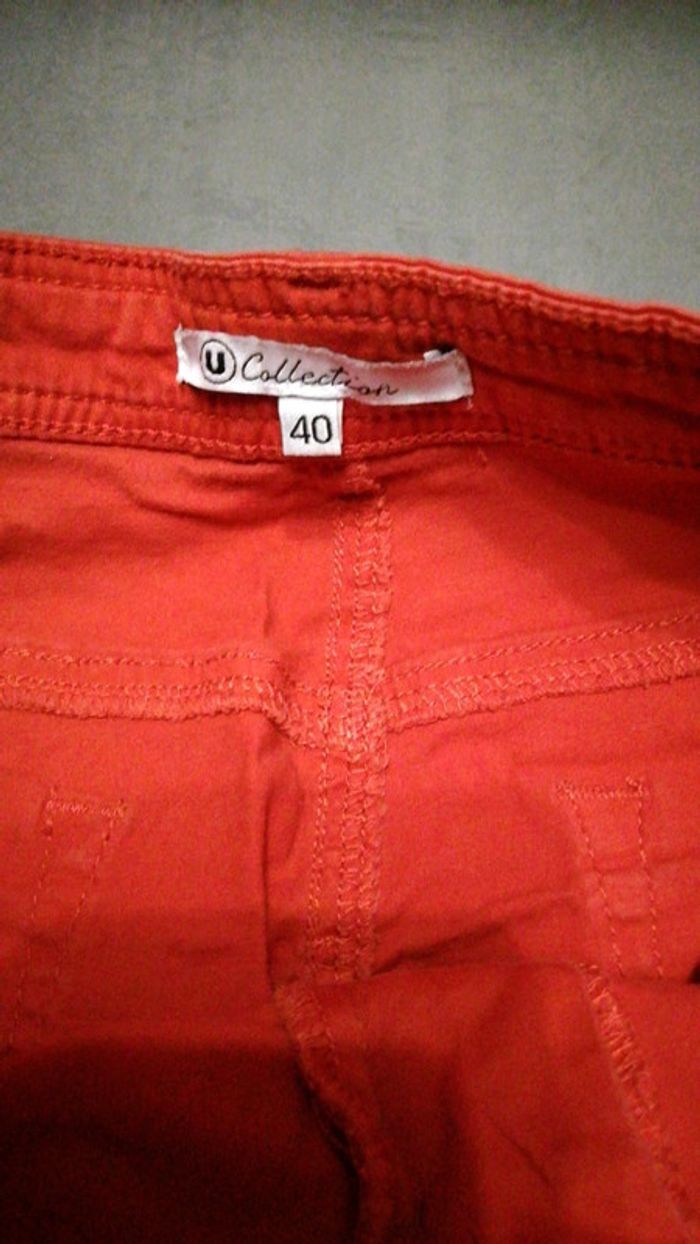 Jupe 40 super u vermillon - photo numéro 3