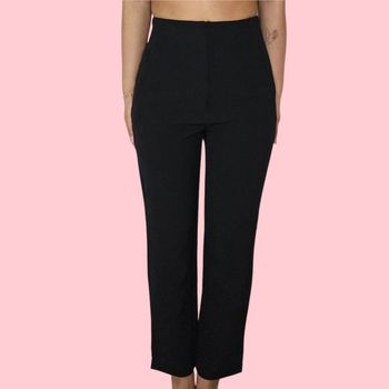 Pantalon taille haute costume tailleur habillé noir T.XXS Stradivarius