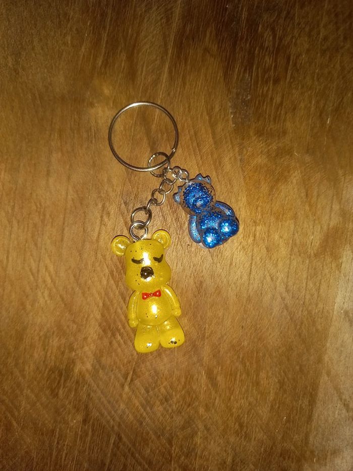 Porte clé ourson résine epoxy
