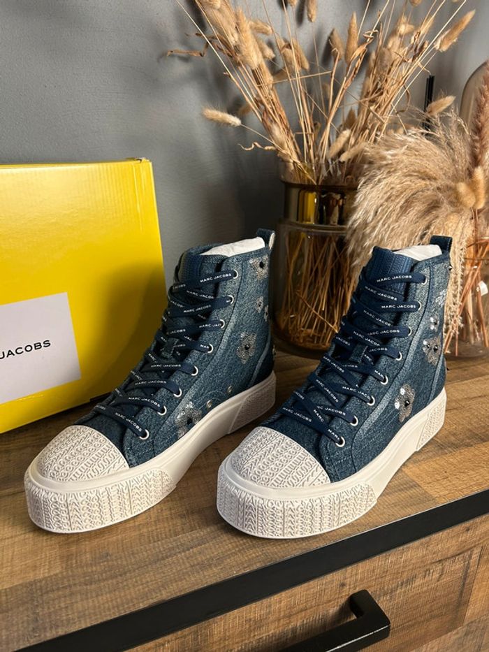 Baskets Montantes Marc Jacobs bleu jeans 39 neuves - photo numéro 2
