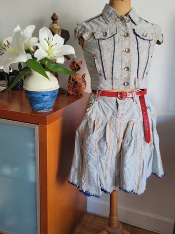 Ensemble veste et jupe asymetrique