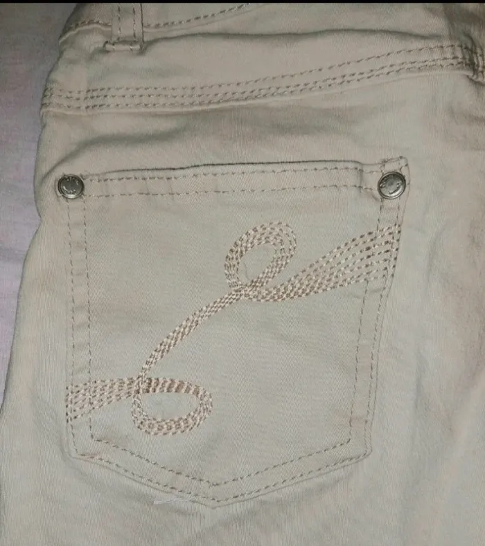 Pantalon femme stretch beige T34 - photo numéro 3