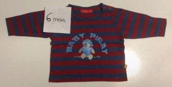 Sweat-shirt Tissaia rouge et bleu