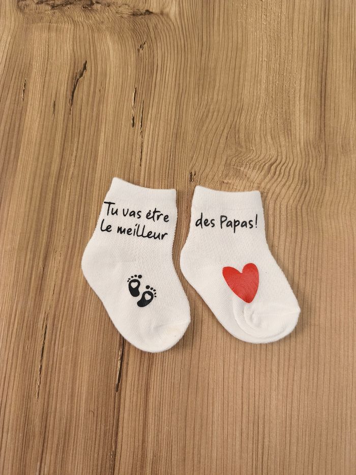 Chaussettes annonce grossesse cadeau surprise papa