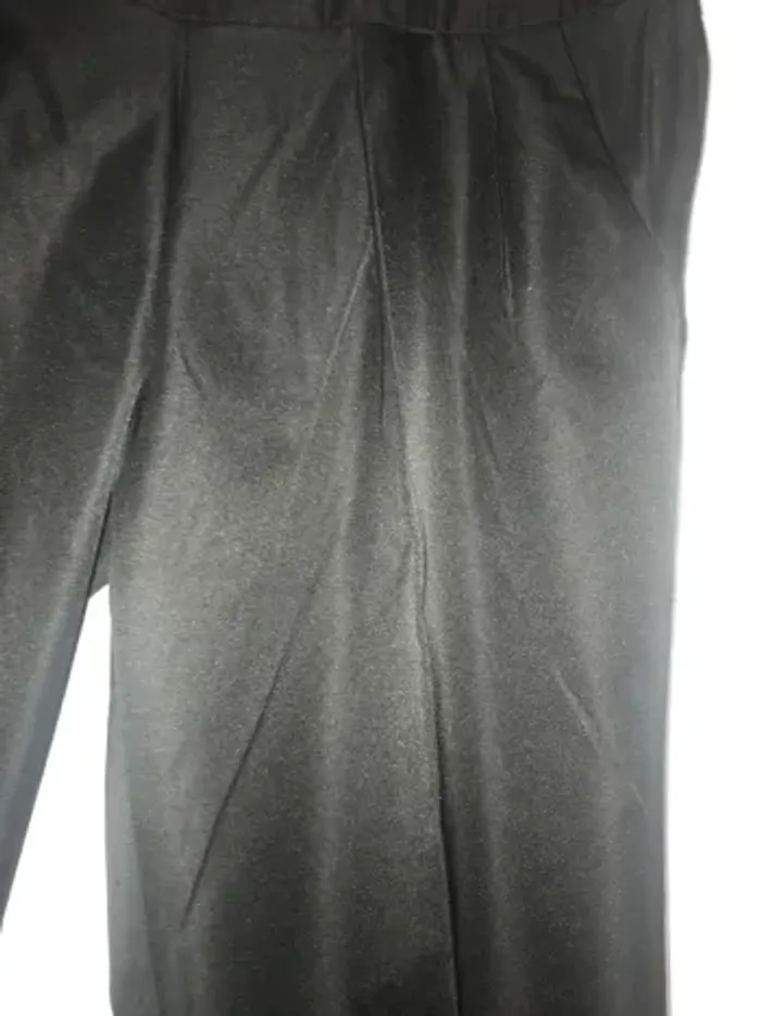 pantalon pinces femme jennyfer 38 noir satiné - photo numéro 3
