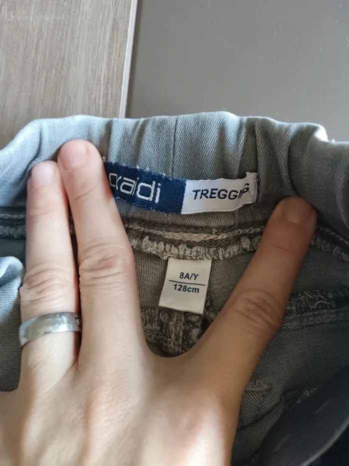 Pantalon jean gris taille 8 ans - photo numéro 5