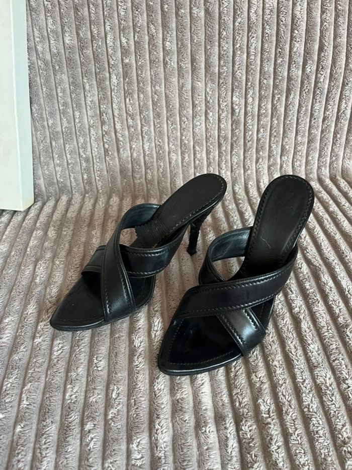 Mules noires - Yves saint Laurent - 37,5