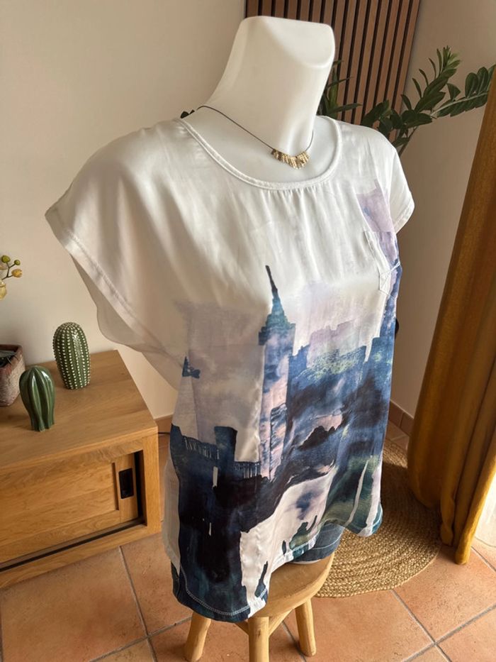 T-shirt blanc imprimé - photo numéro 3