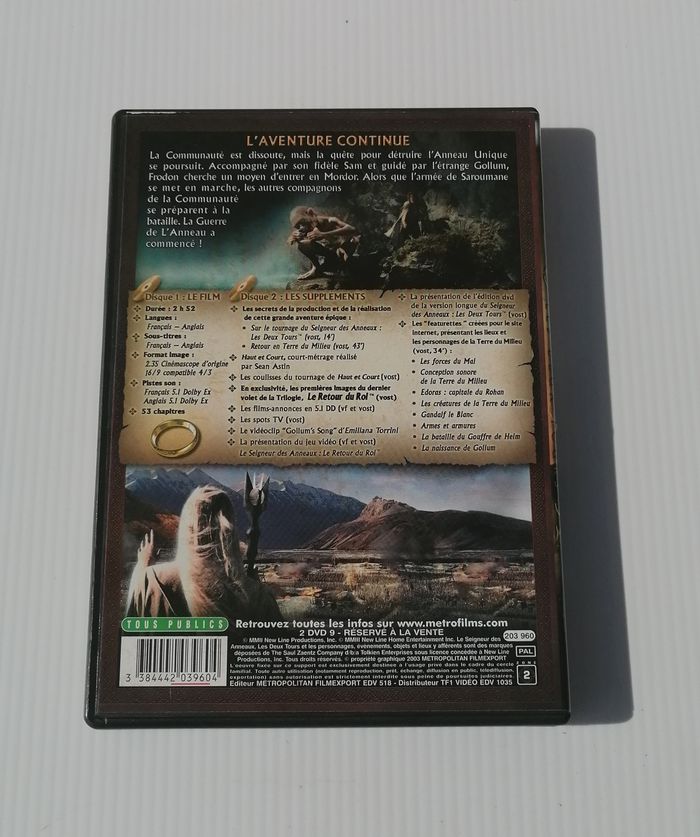 Dvd Le seigneur des anneaux Les deux tours. - photo numéro 2