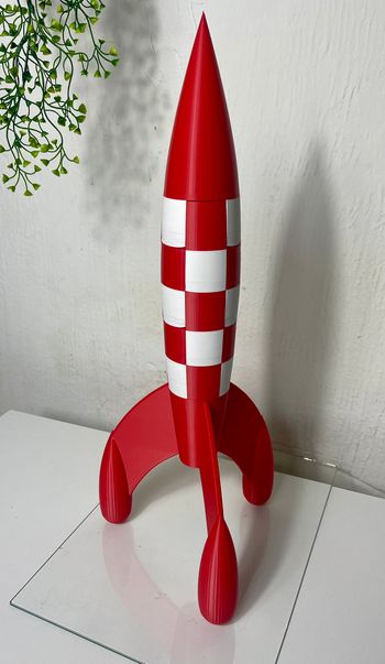 Fusée de Tintin 50 cm - décoration chambre enfant / espace
