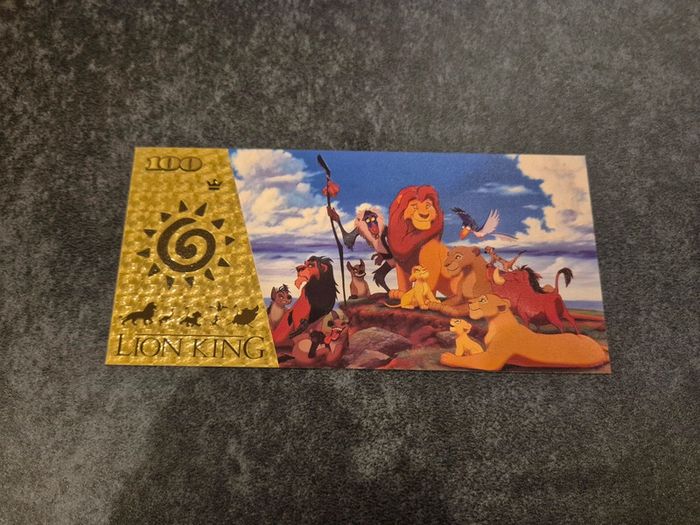 Billet OR à collectionner Le Roi Lion Disney - photo numéro 2
