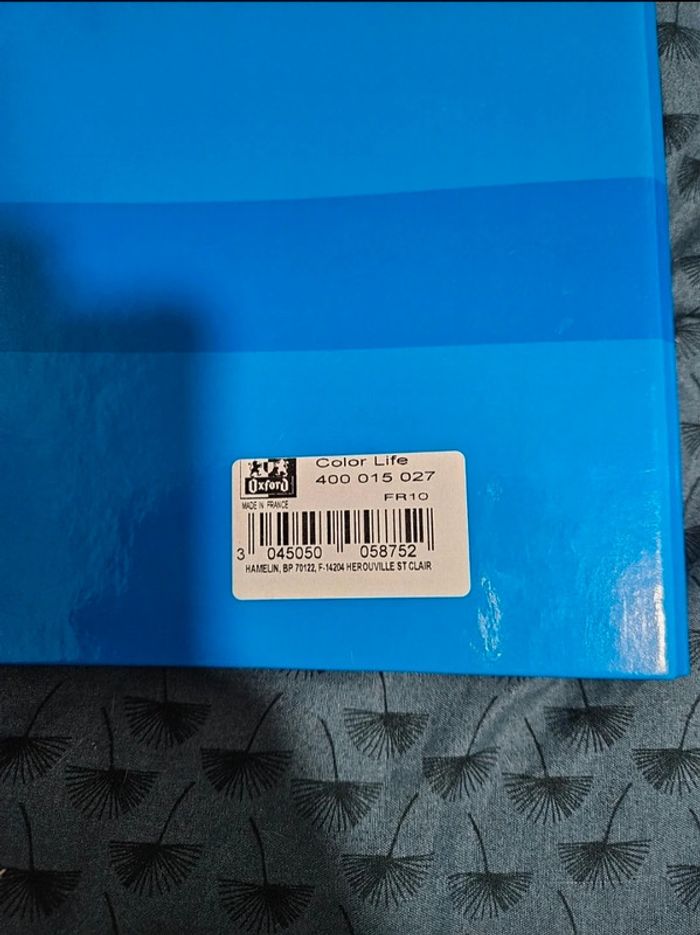 Classeur bleu et ses quelques feuilles oxford - photo numéro 5