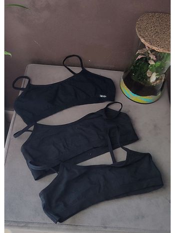 Lot de 3 brassières noires